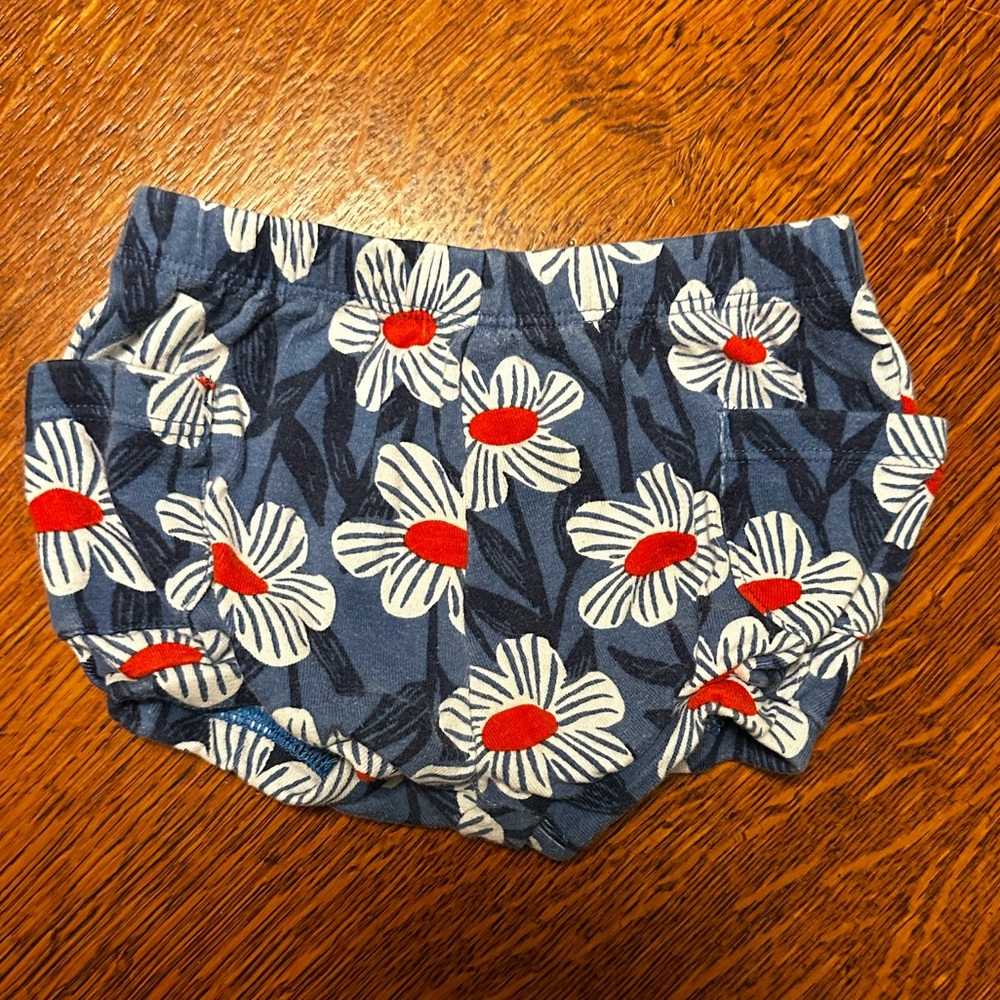 Hanna Anderson Floral Bloomers - Blue and Red